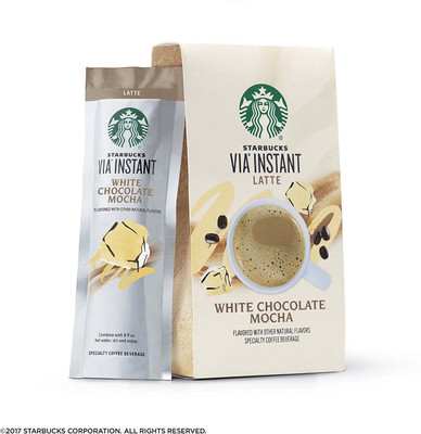 

Starbucks VIA Instant Latte, White Chocolate Mocha, 5 Packets - 175g (6.17oz) Instant Coffee(175 g)