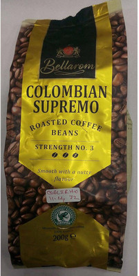 

Bellarom Colombian Supremo Roasted Coffee Beans, Strength No.3 - 200g Instant Coffee(200 g)