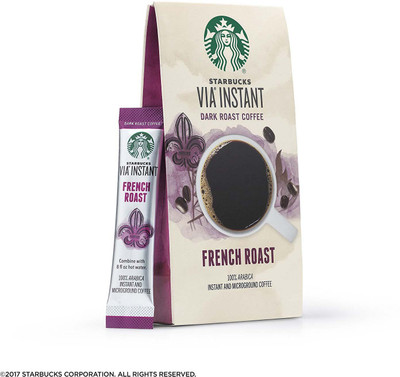 

Starbucks VIA Instant Dark Roast Coffee, French Roast, 8 Packets - 26.4g (0.93oz) Instant Coffee(26.4 g)