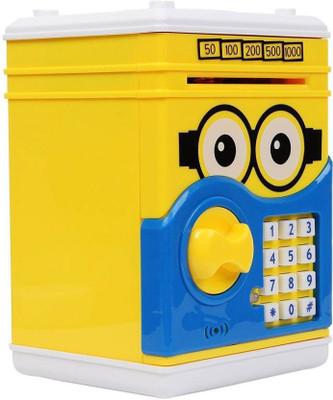 

lifestylesection NEW STYLE MINION MONEY SAVING BOX CASH COIN SAFE ATM BANK (MULTI) Coin Bank(Multicolor)