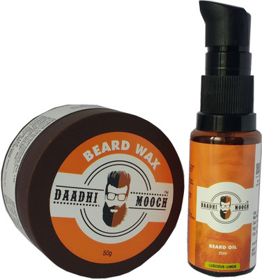 

daadhi mooch Beard Oil (Luscious Lemon) and Beard Wax, Combo of 2(Set of 2)