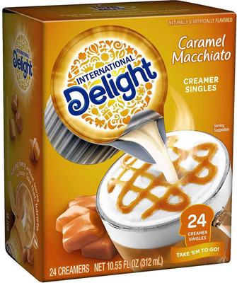 

International Delight Liquid Coffee Creamers, Caramel Macchiato, 24 Singles - (312ml (10.55oz)(312 ml)