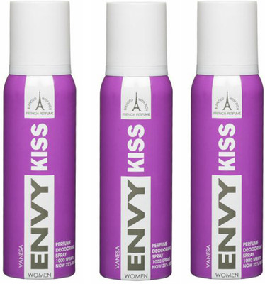 ENVY KISS DEODORANT 120 ML Deodorant Spray - For Men & Women(120 ml, Pack of 3)