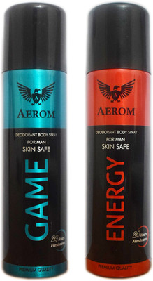 

Aerom Game and Energy Deodorant Deodorant Spray - For Men(300 ml, Pack of 2)