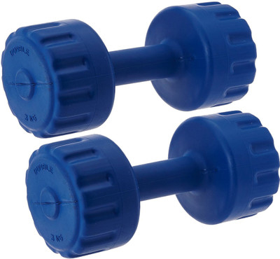 

Neulife 3kg Pvc Dumbbell # 3 kg x 2 pc ( 6kg netweight ) Fixed Weight Dumbbell(6 kg)