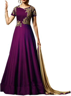 SA Kart Georgette Embroidered Salwar Suit Material(Semi Stitched)