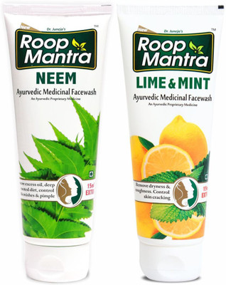 

Roop Mantra Face Wash (1 Neem + 1 Lime & Mint) 115ml Face Wash(115 ml)