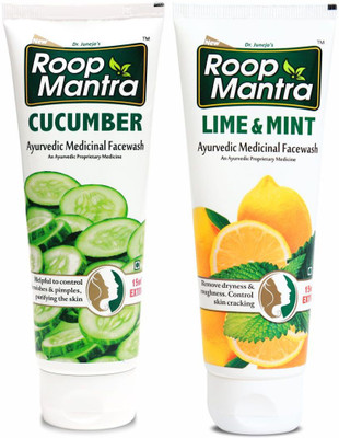 

Roop Mantra Face Wash (1 Cucumber + 1 Lime & Mint) 115ml Face Wash(115 ml)
