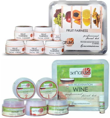 

Skinatura Fruit Fairness + Wine Facial Kit (Combo of 2 - 310 gm each) 310 g(Set of 2)