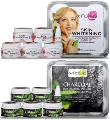

Skinatura Skin Whitening + Charcoal Facial Kit (Combo of 2 -310 gm) 310 g(Set of 2)