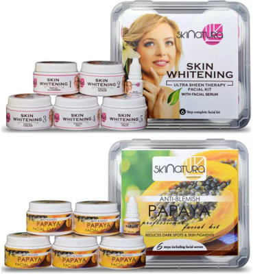 

Skinatura Skin Whitening + Papaya Facial Kit ( Combo of 2 - 310 gm each) 310 g(Set of 2)