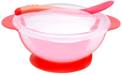 

Guru Kripa Baby Products  Presents Baby Traveltime Feeding Food Storage Container Unbreakable Portable Dispenser Bowl With Spoon Baby Food Serve Bowl Super Combo All In One Pack - Imported Plastic(Red)