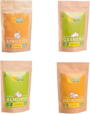 

Bhookha Haathi Premium Dry Fruit Mix Combo 2 (100gms Almonds, 100gms Cashew, 100gms Pistachios, 100gms Turkish Apricot) - 100% Natural/Organic - 400gms ARYA Grade (Pack of 4 X 100gms) Combo