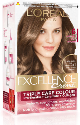 

L'Oreal Paris Excellence Creme Hair Color(Natural Light Brown 6)