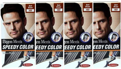 

Bigen Men's Speedy Hair Colour ( 40g + 40g Each ) | Combo Pack / Set Of 4 Ammonia Free Long Lasting Hair Color(B103 - Dark Brown)