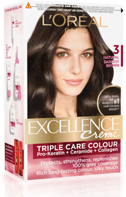 

L'Oreal Paris Excellence Creme Hair Color(Natural Darkest Brown 3)