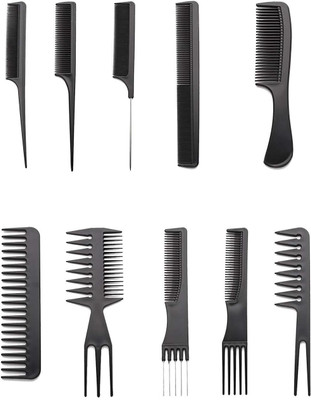 

fashionoliq Multi Shaped Hair Comb Set 10 pcs