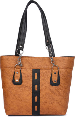 

Pink Flower Shoulder Bag(Tan, Black), Black;tan