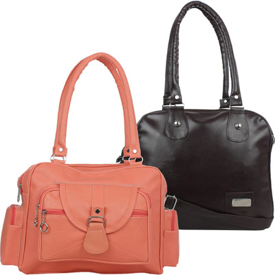 

Fillincart Hand-held Bag(Orange, Brown), Brown;orange