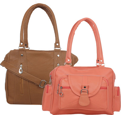 

Element Cart Hand-held Bag(Orange, Brown), Brown;orange