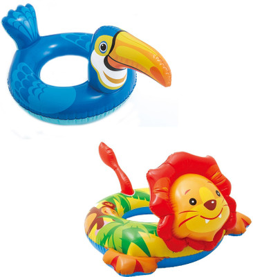 

Speoma SWIMMING POOL DUCK AND LION RING TUBE FOR KIDS COMBO Inflatable Pool Accessory(Multicolor)