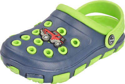 

Yellow Bee Boys Sling Back Clogs(Green