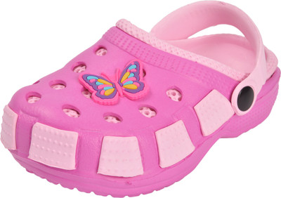 

Yellow Bee Girls Sling Back Clogs(Pink, Light pink