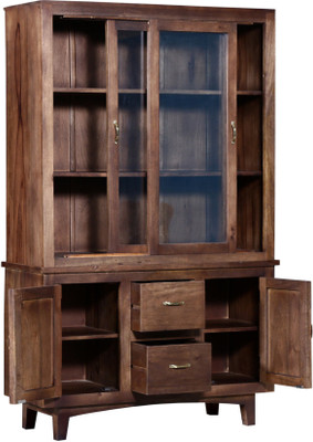 14 Off On Balaji Wooden Solid Wood Crockery Cabinet Finish Color Provincial Teak On Flipkart Paisawapas Com