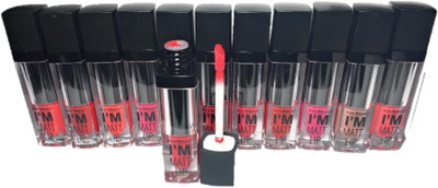 

Kiss Beauty Lipgloss Matte Lipstick(Set Of-12)(7 g, Matte Colour)