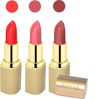 

Bonjour Paris Creamy matte lipstick 17-06A13(mauve, pink, red, 12 g)