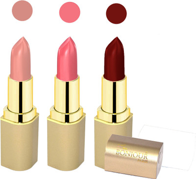 

Bonjour Paris Creamy matte lipstick 17-06B3(pink, maroon, nude, 12 g)