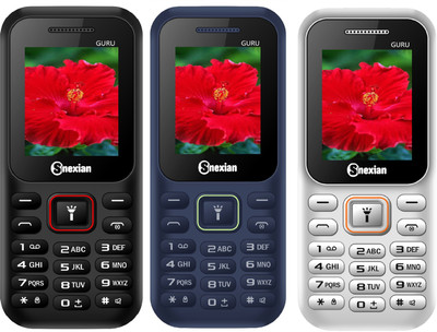 

Snexian Guru 310 Combo of Three Mobiles(Black, Blue, White)