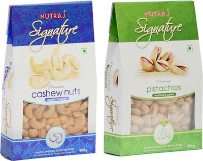 

Nutraj Roasted Pistachios & Cashews Combo Pack of 2 (200 Gm Each) Pistachios, Cashews(400 g, Pouch)