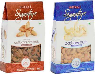 

Nutraj Roasted Almonds & Cashews Combo Pack of 2 (200 Gm Each) Almonds, Cashews(400 g, Pouch)