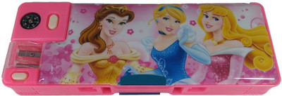 

Disney Cartoon design Disney princess Art Plastic Pencil Box(Set of 1, Pink)
