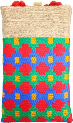 

INDIANHANDICRAFTHUB Stylish Designed Golden Sling Pouch with Colorful Weaving Mobile Pouch(Multicolor)