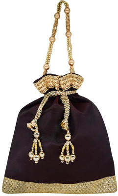 

Bagaholics Ethnic Silk Batwa Potli(Brown)