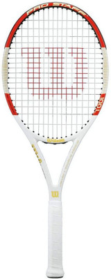 

Wilson PRO STAFF 100L White, Red Unstrung Tennis Racquet(G2 - 4 1/4 Inches, 340 g), Red;white