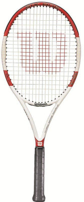 Wilson 6.1 102UL White, Red Strung Tennis Racquet(G3 - 4 3/8 Inches, 264 g), Red;white