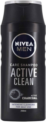 Nivea Men Care Shampoo Active Clean, Active Charcoal - 250ml(250 ml)