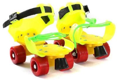 

Nightstar Dry Skatings With Front Breaks Skate For Kids Quad Roller Skates - Size 4 to 12 UK(Yellow)