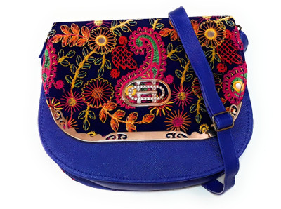 

Unique Fashion Girls Evening/Party, Casual, Formal Purple, Multicolor Velvet Sling Bag, Multicolor;purple