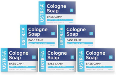 

Ustraa Base Camp Cologne Soap with Cedarwood & Mint(750 g, Pack of 6)