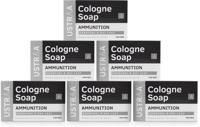 

Ustraa Ammunition Cologne Soap with Charcoal & Bay Leaf, 125 gm (Pack of 6)(750 g, Pack of 6)