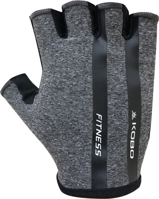 

Kobo Lycra-Spandex Gym & Fitness Gloves (M, Grey)