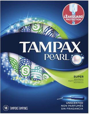 

Tampax Plastic, Super Absorbency, Unscented Tampons Tampons(Pack of 18)