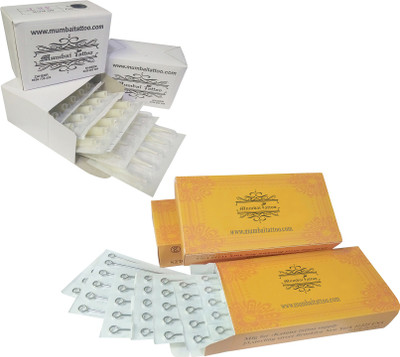 

Mumbai Tattoo ORANGE7M1 Disposable Round Liner, Round Shader, Magnum Tattoo Needles(Pack of 50)
