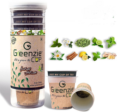 

greenzie cup All in One Sampler Pack of 10 flavours Assorted Infusion Tea Plastic Bottle(250 ml)