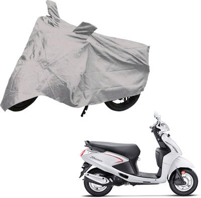 Deeshika Two Wheeler Cover for Hero(Pleasure, Silver)