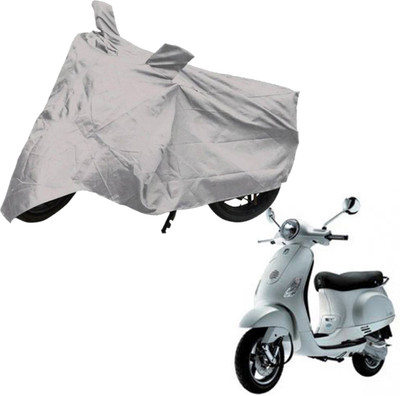 Deeshika Two Wheeler Cover for Piaggio(Vespa LX, Silver)